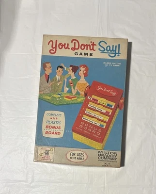 Milton Bradley 1963 Vintage 'You Don't Say' Game Complete Set with Instructions - Image 1 of 4