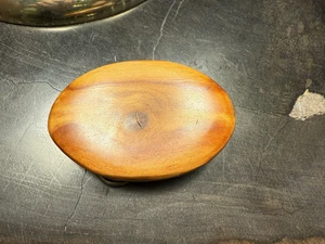 Trozo de madera de latón artesanal hebilla de cinturón vintage mediados de siglo años 60 y 70 - Imagen 1 de 6