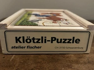 Klotzli Puzzle Farm Animals 6 Pictures 12 Cubes CH-3150 Schwarzenburg - Picture 1 of 10