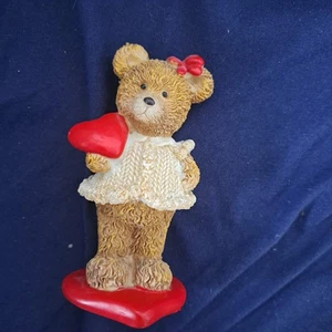 Figur Teddy Keramik Herz Liebe - Bild 1 von 2
