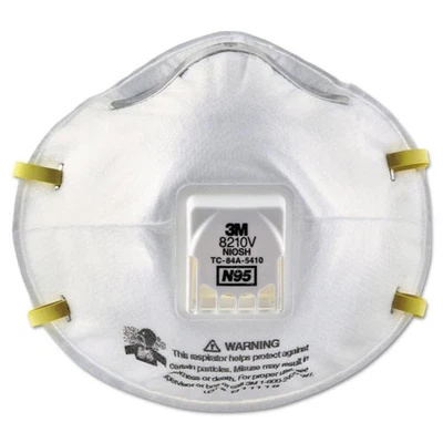 3M 8210V N95 Cool Flow Valve Particulate Respirator - Standard Size (10/Box) - Image 1 of 3