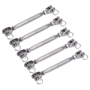 Set of 5 M6 Stainless Steel Turnbuckles For Functional Use In Various Setting - Picture 1 of 8