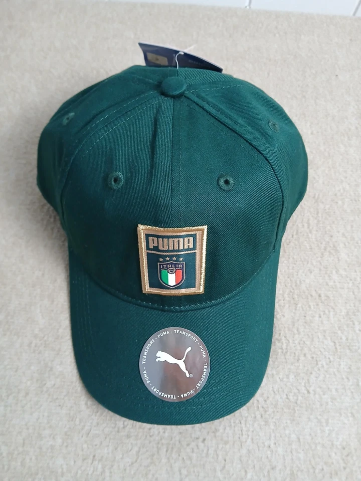 Gorra Puma Italia Team Italia Verde Gorra Snapback Bordada Dorado Logo Puma Para Hombres Foto 1 de 4