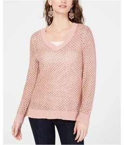 I.N.C Womens Pointelle Pullover Sweater, ltpaspink, L - Picture 1 of 1