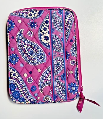 Vera Bradley Quilted Kindle/Tablet Sleeve Zip Case 7" x 9" With Pocket *Paisley* - Image 1 of 4