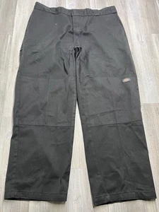 Vintage Dickies Double Knee Pants Mens 40x30 Black Loose Baggy Wide Skater Y2K - Picture 1 of 15