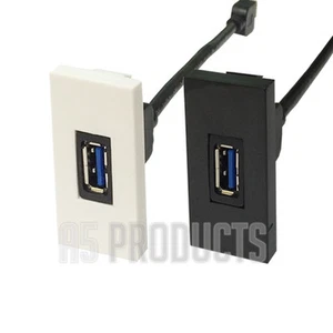 Grid Outlet Module USB A Female Socket - Male Plug Extend Cable Data AV Socket - Picture 1 of 5