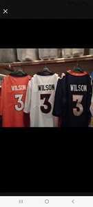 ๐๐ Denver Bronco Jersey ร 3 ๐๐ (Russell Wilson #3) (Alternate, Home & Away). - Picture 1 of 1