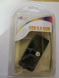 HUB USB 2.0 4 PORTE NERO - Foto 1 di 1