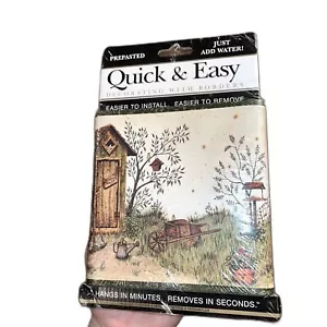 Prepasted Quick and Easy Wallpaper Border 5 YARDS Outhouses Outdoor Pattern - Picture 1 of 3