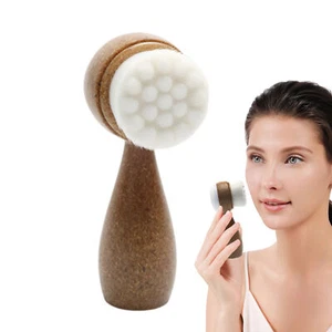 Double Sided Facial Brush Manual Face Wash Brush Facial Cleansing Exfoliating - Picture 1 of 12