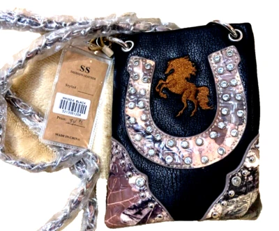 Montana West Lucky Horseshoe Steel Chain Wallet Phone Crossover Brand New - Image 1 of 4