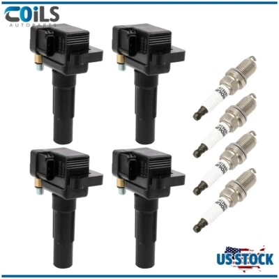 Ignition Coils & Iridium Spark Plugs Pack For Subaru Impreza 2003 2004 2005 2.0L - Image 1 of 4