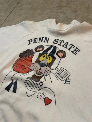 VTG Penn State Nittany Lions  1980’s  Sweatshirt Double Sided Rare USA XXXL 54 Cover