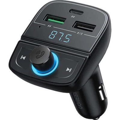 FM-Transmitter / Autoladegerät 31,5 W 2x USB-A/1x USB-C Ugreen Kfz-Ladegerät - Bild 1 von 4