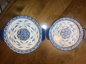 Temptations By Tara Set Of 2 Old World Harvest 6.25” & 7.25” Salad-Bread Nesting - Picture 1 of 4