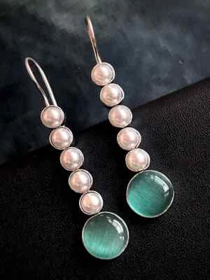 Sterling Monalisa Stone Earring - Image 1 of 3