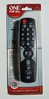 NIB One-For-All OARH02B Universal Replacement Remote, Black, NO RESERVE