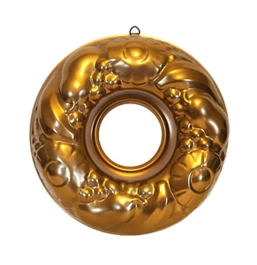 Copper Aluminum Jello Gelatin Fruit Ring Mold Bundt Cake Kitchen Wall Hangs 10" - Picture 1 of 6