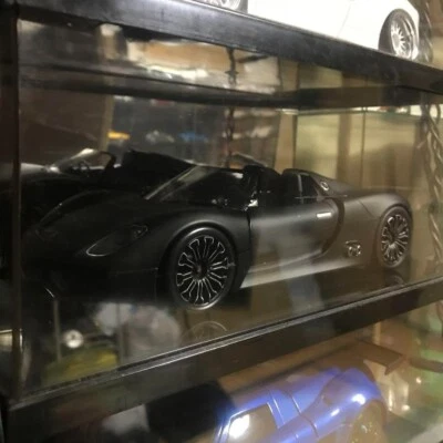 AUTOart 1/18 Porsche 918 Spyder Weissach Package Black Metallic Die-cast Car - Immagine 1 di 2