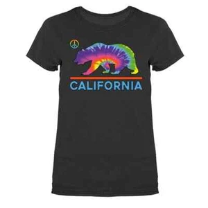 Golden State California Tie Dye Bear Cali Life Cali Bear Women's T-shirt - Picture 1 of 19