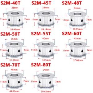 S2M Timing Belt Pulley 40-80Teeth Synchronous Wheel Sprocket For 6mm Width Belt - Picture 1 of 11