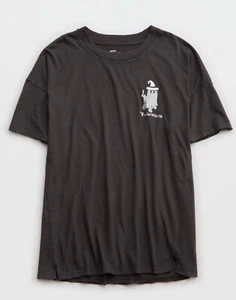 Aerie Women’s Oversized Graphic Boyfriend T-Shirt Color Dark Gray Size S - Picture 1 of 7