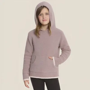 Barefoot Dreams Cozy Chic Girls Youth Fall Pullover Hoodie Size 6/7 Faded Rose - Picture 1 of 7