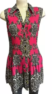 Alfani Women's Tunic Top Dress Size 14 Pink Paisley - Picture 1 of 10