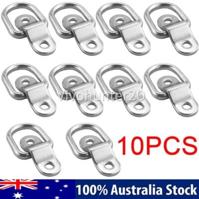 10X LASHING D RING TIE DOWN ANCHOR POINT TRAILER TRUCK TOOLBOX UTE TRAY 800KG - image 1 of 4