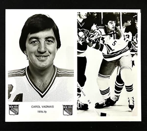 1978-79 New York Rangers NHL Hockey Carol Vadnais #5 Defenseman VTG Press Photo - Picture 1 of 2