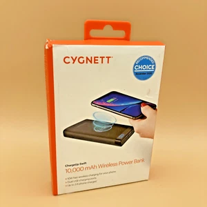 Cygnett ChargeUp Swift 10000mAh Wireless Power Bank - DUAL USB PORTS NWOB - Picture 1 of 9
