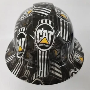 full brim hard hat custom hydro dipped IN CAT DIESEL POWER USA TRUCKS GET SOME - Picture 1 of 6