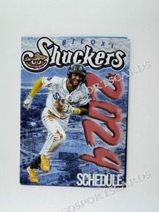 2024 Biloxi Shuckers Calendario de Bolsillo Cerveceros Jackson Chourio Béisbol Menor - Imagen 1 de 2