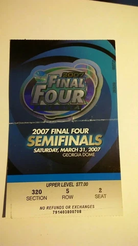 2007 Final Four Semi Ticket Stub Florida UCLA Ohio State Georgetown Basketball c Cover