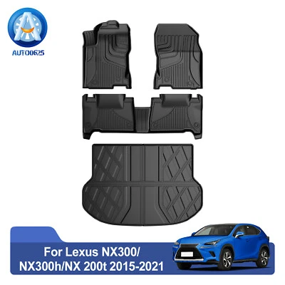 Full Set Fit For Lexus NX200t/NX300/NX300h 2015-2021 Rubber Floor Mats Trunk Mat Foto 1 de 4