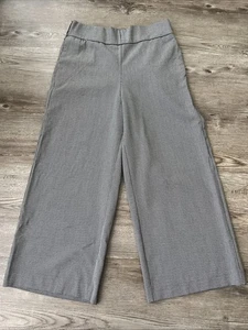 Zara Pull On Wide Leg Crop Pants Mini Houndstooth Womens XSmall - Picture 1 of 16