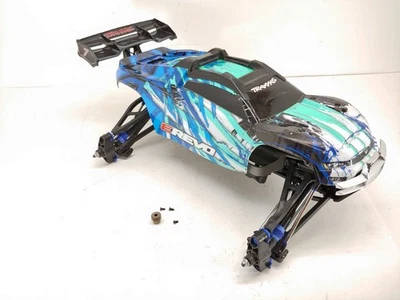 Traxxas E-Revo 1.0 Original 1/8 Monster Truck Roller Slider Chassis w/ 2.0 Body - Image 1 of 4