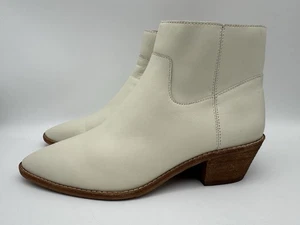 Madewell The Charley cremefarbene Damen-Lederstiefeletten Stil K5308 Größe 8,5 US - Bild 1 von 7