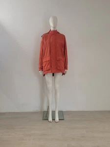 Thomas (L) Burberry Orange Jacket Lightweight Hooded Windbreaker Size Large 44" - Picture 1 of 18