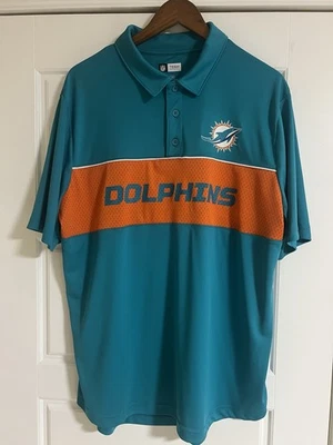 Miami Dolphins Golf Polo Team Apparel Men’s Xl NFL Football Performance Polo - Image 1 of 4