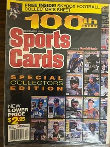 Dez 1993 Sports Cards Mag 100th Issue w/ Sealed Card Insert - Visible on Back - Bild 1 von 2