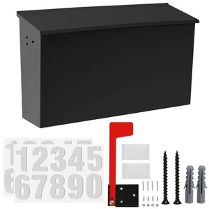 Wall-Mount Mailbox - Large Capacity, Rust-Proof Carbon Steel Post Box - Ideal... - Picture 1 of 7