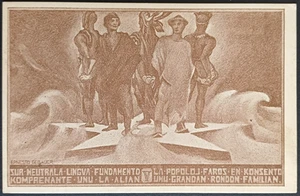 ESPERANTO Zemanhof's hope postcard designed by the Esperanto Association - Picture 1 of 2