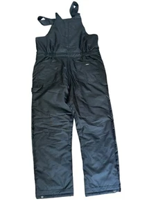 Walls Blizzard Purf Overalls Mens Large Short Insulated Black Leg Zipper Work - Picture 1 of 4