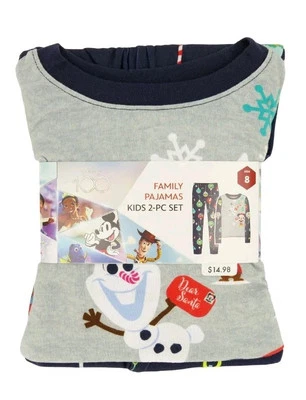 New Disney 100th Christmas Briefly Stated Frozen Family Kids  2 pc. Size 8 - Image 1 of 4