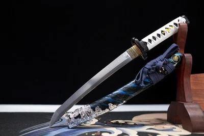 Ghost of Tsushima Katana Wakizashi Set T10 Clay Tempered Steel with Lacquered Wo - Image 1 of 4