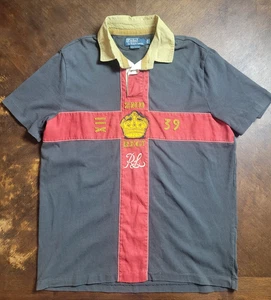 Vintage Polo Ralph Lauren Shirt Mens Large 2nd Reg Crown and Cross Embroidered - Picture 1 of 14