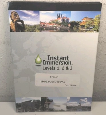 Instant Immersion Levels 1-3 French Learning Language Audio CD/DVD Set B165 - Image 1 of 2