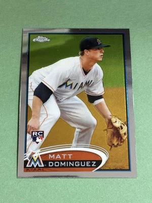 Matt Dominguez Rookie 2012 Topps Chrome Miami Marlins #159 X109 - Image 1 of 2